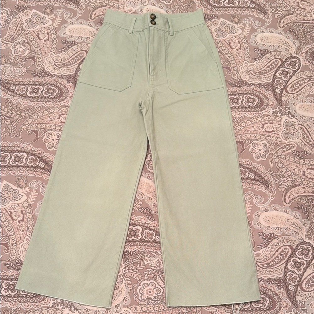 & Other Stories Green Wide Leg Pants